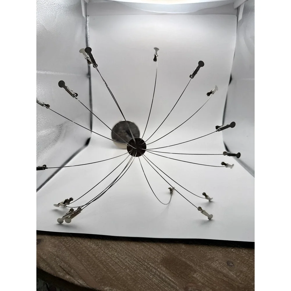 Umbra Fotofalls Desktop Photo Display 18 Clips Brushed Nickel Tom Vincent 306992